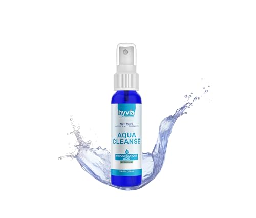 AquaCleanse 하이포아염소산 스프레이 - 여행용 사이즈 다목적 클리너, HOCL, 천연 표면 세척 솔루션 - 어린이, 애완 동물 및 일상 사용에 안전 | 미국에서 제조 투명 스프레이 | 100ml(3.4온스) - size: 3.4 Fl Oz (Pack of 1)