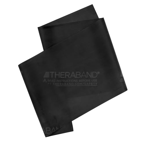 THERABAND Resistance Band, Exercise Workout, Physical Therapy, Black, 6 Ft - color: Black - Special Heavy, size: 1 Count