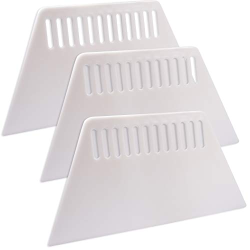 10 Inch Screen Printing Squeegee Bigger and Thicker Wallcovering Smoothing Scraper for Silk Screen Printing, Inkjet Transparency Film, Wallpaper, Paint, Spreading, Pack of 3