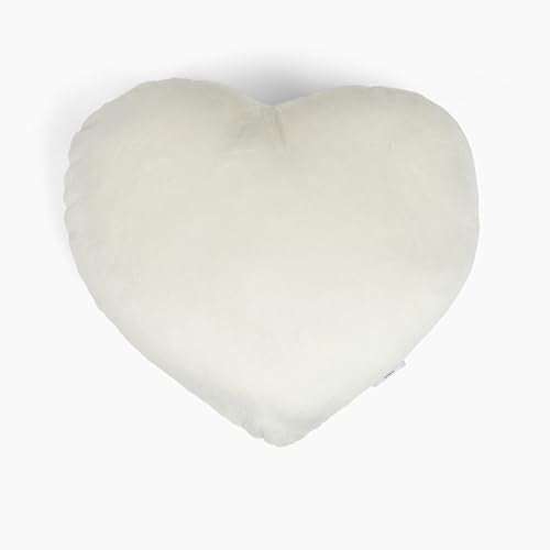 HUGIMALS Heart to Hug Pillow in Ivory | 5 lb Cozy Weighted Pillow for Self Care Ultra Soft Sensory Heart Shaped Pillow for Comfort, Relaxation, Sleep - Thoughtful Gift for Adults and Teens - color: Ivory