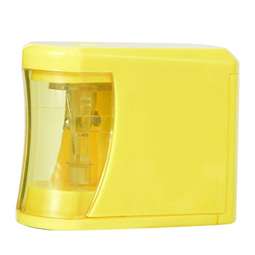 Pencil Sharpener,Electric Pencil Sharpener Kids Friendly Pencil Sharpeners Battery Operated Heavy Duty Classroom Pencil Sharpeners Yellow,for Colored Pencils