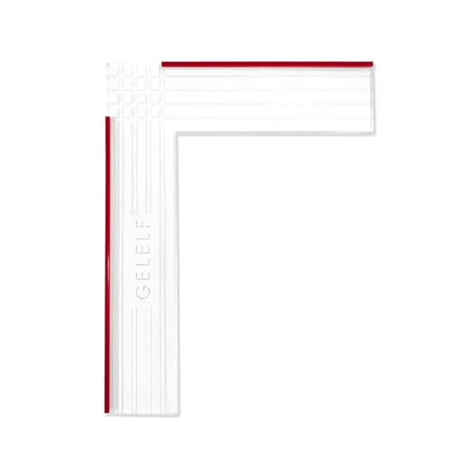 Paper Positioning Tool - Gel Plate Printing Placement Tool Paper Alignment Layering for Gel Printing Printmaking Card Making Supplies, L Square Ruler (Red, Large: 19 x 25 cm(7.5 x 10 in)) - size: Large: 7.5 x 10 in