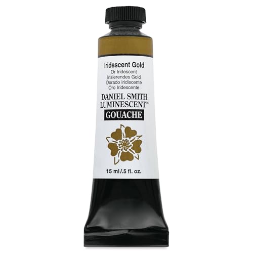 DANIEL SMITH Extra Fine Gouache 15ml Tubes Iridescent Gold 15 ml, 0.50 fl oz