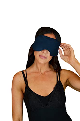 Lavender Eye Pillow, Satin-Backed, Assorted - color: Nighttime Blue