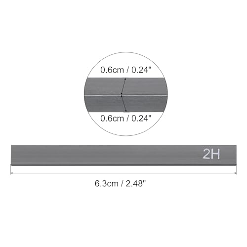 PATIKIL Compressed Charcoal Sticks, 12 Pack 2H/2B/4B/6B/8B/HB Art Supplies Sketch Square Stick for Artist Drawing Sketching Shading Painting, Black