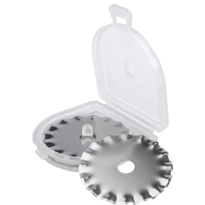 Mesee 5Pcs Pinking Rotary Cutter Blades 28mm Wave Rotary Blade Set Decorative Edge Blades Replacement Refill Quilting Cutting Tool Accessories for Sewing Fabric Leather Paper Arts Crafts