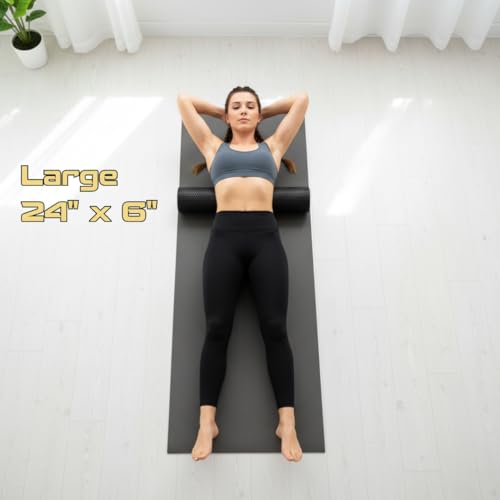 Fitizen Foam Roller – Muscle Massage Rehab Stiff Back Pain Physical Therapy Deep Tissue Firm Exercise Equipment Home Gym Stress Yoga Pilates for The Fit Citizen by FitNation - style: Large - 24 x 6 inches