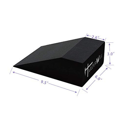 Yoga Foam Wedge Blocks (Pair), Calf Raise Block, Calf Stretcher, Yoga Wrist Support, Balance, Pushup, Fitness, Pilates, Heel Stretcher, Squat Wedge with Gym Bag - color: black, size: Wedges with Strap