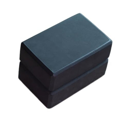 Yoga Block High Density EVA Foam Blocks 2 Packs 9"x6"x3" Each, Supportive, Lightweight with Beveled Edges for Yoga, Pilates, and Meditation - color: Black
