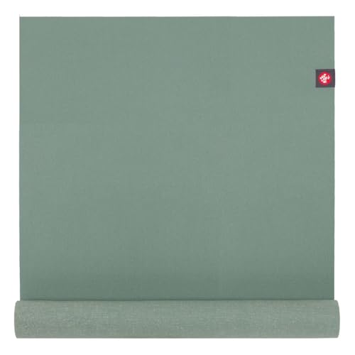 Manduka eKO SuperLite Yoga Mat - 1.5mm Natural Rubber | Foldable & Travel Friendly | Soft Textured Surface | Eco-friendly - color: Leaf Green