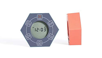 Home & Office Timer with Clock, 5,15, 30, 45, 60 Minute Preset Countdown Timer, Easy-to-Use Time Management Tool (Cyan) - color: Cyan