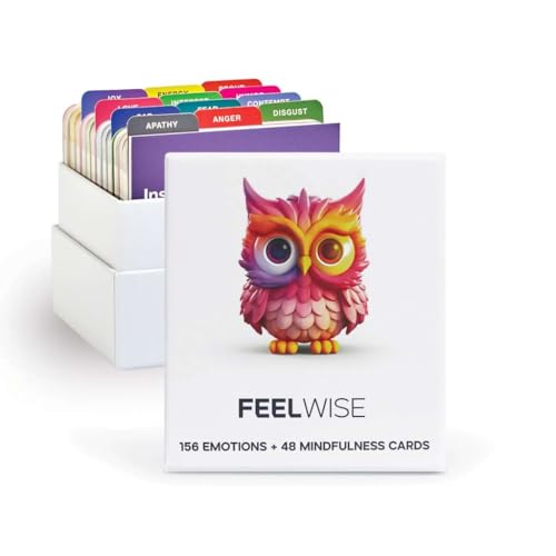 Emotional Intelligence Card Deck – Master Your Emotions with 156 Emotion Cards and 37 Micro-Mindfulness Technique Cards to Enhance Resilience and Thrive - color: Card Deck