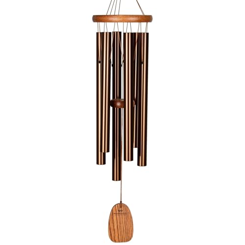 Woodstock Wind Chimes Amazing Grace Chime Medium (24'') Bronze Wind Chime Inspirational and Memorial Gifts Wind Chimes for Outside Patio Home or Garden Decor - color: Bronze, size: 24" Medium