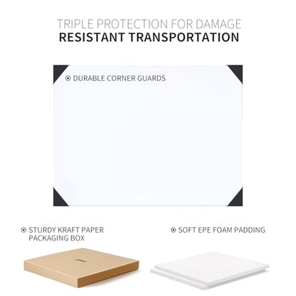 Tempered Glass cutting Board 12x16- Durable Shatterproof, Heat-resistant, Scratch-proof - Dishwasher Safe (16x12 inches) - size: 16"L x 12"W