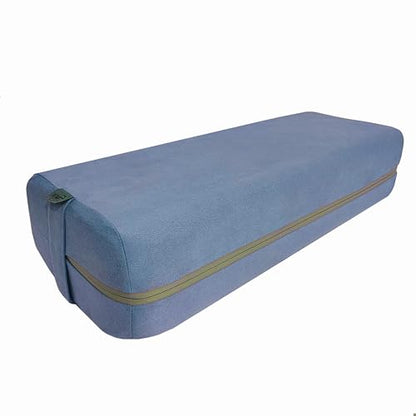 NGT new guide steps Yoga Bolster Pillow for Meditation and Support - Rectangular Yoga Cushion Foam Wedges Washable Suede Pillowcase for Men and Women with Carry Handles.…