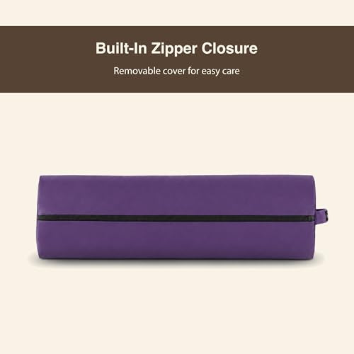 Massage Half Round Bolster Pillow 21.5" L X 6" W - color: English Violet, size: Small Half-round 612