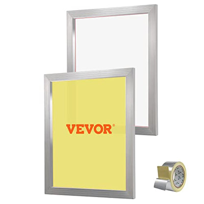 VEVOR Screen Printing Kit, 2 Pieces Aluminum Silk Screen Printing Frames, 20x24inch Silk Screen Printing Frame with 230 Count Mesh, High Tension Nylon Mesh and Sealing Tape for T-Shirts DIY Printing - size: 20x24inch-2