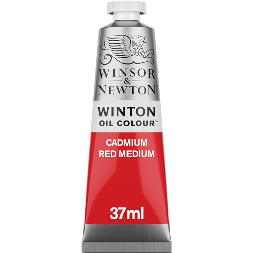 Winsor & Newton Winton Oil Color, 37ml Tube, Cadmium Red Medium | High-quality pigments, Durable, Lightfast, Permanent, Uniform Consistency, Great Pigment Load - color: Cadmium Red Medium, size: 1.25 Fl Oz (Pack of 1), style: 1.25-oz Tube