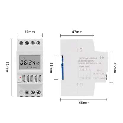 TM624 40-Group School Factory Automatic Bell Timer 1-99s Interval Programmable Digital Time Relay LCD Display DIN Rail Mount