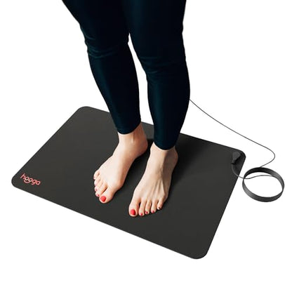 Hooga Grounding Mat for Desk, Feet & Floor – Conductive Carbon Grounding Pad with 15 Ft Cord, Non-Slip Backing, 24" x 16" Indoor Grounding Mat - size: 24x16