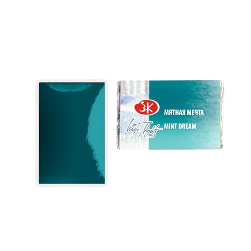 White Nights Limited Edition Granulation Metamorphoses Watercolor Collection of Professional Artist Grade Paints Vibrant Lightfast Colors by Nevskaya Palitra (Mint Dream) - color: Mint Dream