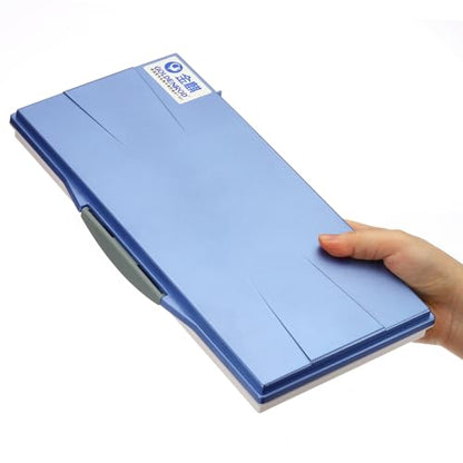 PATIKIL 24 Wells Paint Storage Box, Airtight Folding Detachable with 3 Extra Area Painting Palette for Watercolor Gouache Acrylic Oil Paint, Blue - color: Blue