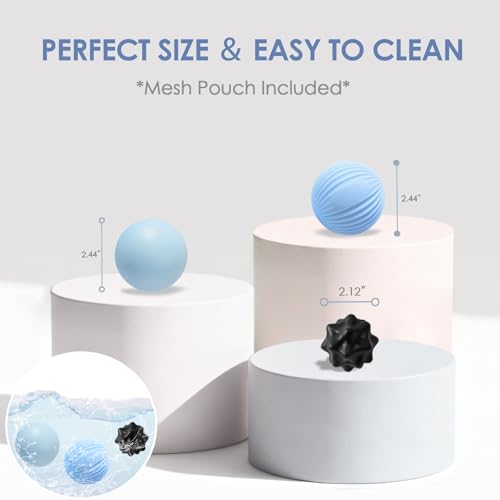 Silicone Lacrosse Ball Set for Deep Tissue & Trigger Points | Foot Massage Balls for Myofascial Release, Muscle Knots & Plantar Fasciitis - style: Silicone Smooth Lacrosse Ball Set