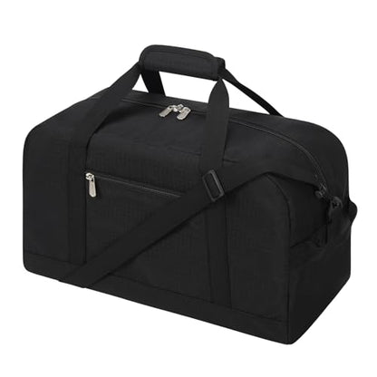 Apenze Small Gym Bag 18 inch Carry On Duffel Bag for Weekender Travel - Black - color: Black, size: 18inch