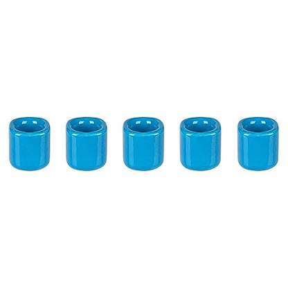 Mega Candles 5 pcs Light Blue 1/2 Inch Diameter Ceramic Chime Ritual Spell Candle Holders, Great for Casting Chimes, Meditation, Rituals, Spells, Vigil, Witchcraft, Wiccan Supplies - color: Light Blue, size: 5 Pieces