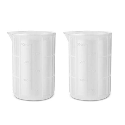 300ml Large Silicone Measuring Cups, 10 oz Epoxy Resin Mixing Cups, Jewelry Casting Molds, Acrylic Paint Pouring, Cup Making, Nonstick Reusable, Set of 2 - size: Large-300ml*2