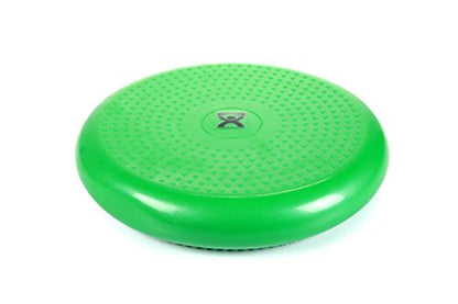 CanDo 30-1870G Inflatable Balance Disc for Balance Training, Proprioception, Strengthening Lower Extremities, Posture, Back Pain, Stress Relief, Restlessness and Anxiety, Green, 14" Diameter - color: Green, size: 13.8" diameter