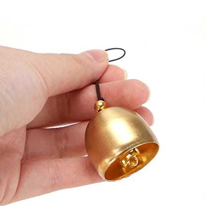 3 Pack Mini Brass Bell 1 inch Jingle Bells for DIY Wind Chime Door Dream Catcher Camping Tent Windchimes Christmas Tree Fengshui Lucky Art Garden Decoration Dog Cat Necklace Hanging Pendant