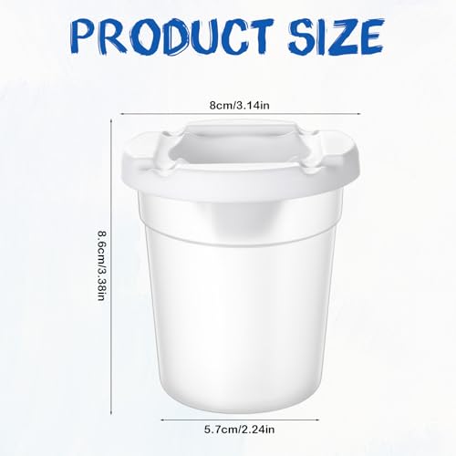 HANLANXUE 24 Packs Empty No Spill Paint Cups with Lids, Reusable Mini Clear Plastic Paint Storage Containers Art Painting Craft Supplies