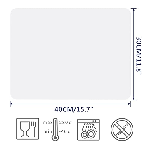 Gartful 2 Pack Silicone Crafting Mats, 15.7" x 11.8" Silicone Mat For Crafts, Large Heat Resistant Sheet For Jewelry Casting, Epoxy Resin, Wax Seal, Drawing, Countertop Protector, Placemat,Translucent - color: Translucent, size: 2pcs - 15.7 x 11.8 inches