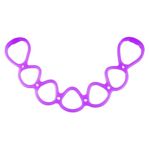 7 Ring Adjustable Resistance Bands, Back, Foot, Leg, and Hand Stretcher, Arm Exerciser, Home Workout Walking Exercise Workout Bands for Home or Fitness Center - color: Purple