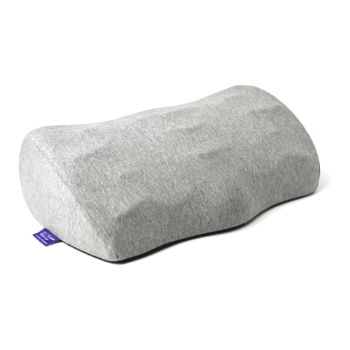 C CUSHION LAB Ergonomic Foot Rest for Under Desk - Patented Massage Ridge Design Memory Foam Foot Stool Pillow for Work, Home, Gaming, Computer, Office Chair - Footrest for Back & Hip Pain Relief - color: Grey