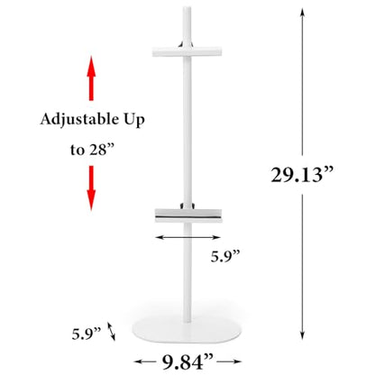 Adjustable Tabletop Easel Stand - Up to 28" Height, Metal Easel Stands for Sign, White Modern Picture Easels for Display, Heavy Duty Easels with Base for Art Paintings Photos - color: White