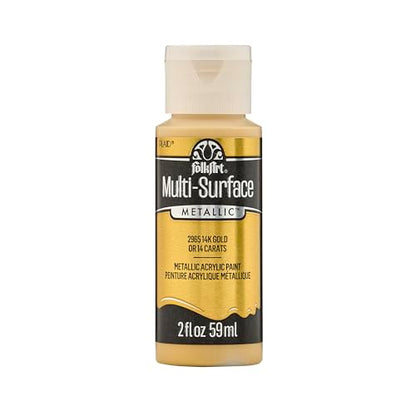 FolkArt multisurface metallic paint, 2 oz, Black Gold - color: Black Gold, size: 2 Fl Oz (Pack of 1)
