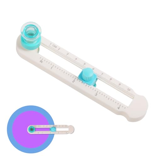 Circle Cutter for Adjustable 2-20cm/0.79-7.87in Paper, DIY Crafts Round Scrapbooking Paper Cutter with Bottom Blade Guard Circular Rotary Scrapbook Cardboard Tool for Easy Operation & Smooth Cutting