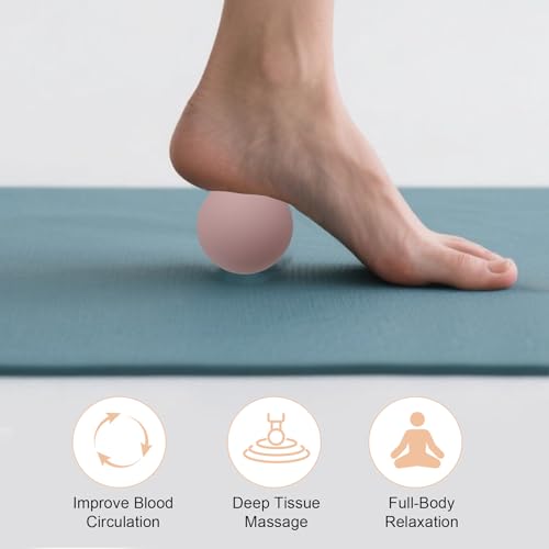 4PCS Massage Ball Set, Massage Roller for Plantar Fasciitis Relief Foot Pain Therapy, Heel Spur, Trigger Point, Back, Arm, Neck, Sore Muscle, Shoulder, Leg Circulation Roller