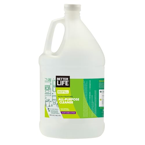 Better Life All Purpose Cleaner - Multipurpose Home and Kitchen Cleaning Spray for Glass, Countertops, Appliances, Upholstery & More - Multi-surface Spray Cleaner - 1 Gal Refill Clary Sage & Citrus - size: 128 Fl Oz (Pack of 1)