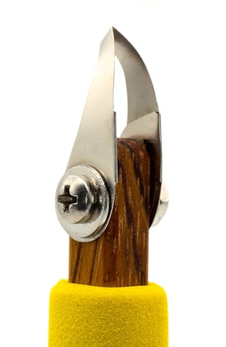 The Original DiamondCore Tools: Pottery Carving Tool, Clay Sculpting, Ceramic Trimming, Sgraffito, Mishima (P1) - color: P1 - Curved V Tip