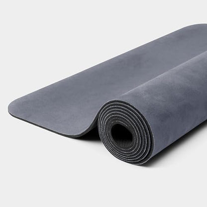 WeGym Yoga Mat, 4 mm Cushioned Non-Slip for Yoga, Pilates and Home Workouts - color: SU_Slate, style: Suede
