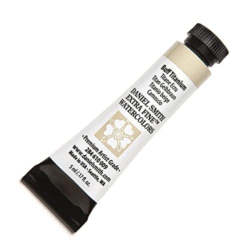 Daniel Smith 284610009 Extra Fine Watercolors Tube, 5ml, Buff Titanium, 0.17 Fl Oz (Pack of 1) - color: Buff Titanium