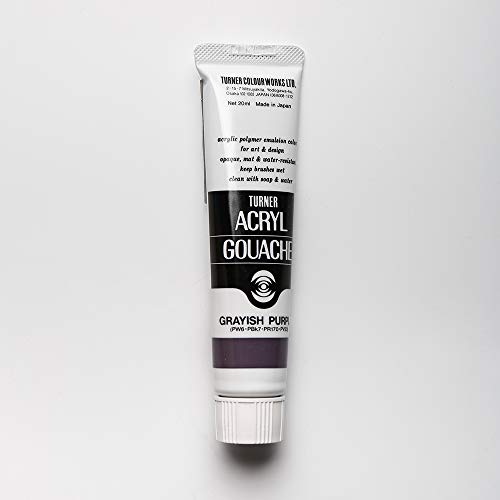 Turner Colour Works Acryl Gouache Artist Acrylic Paint - Single 20 ml Tube - Grayish Purple - color: Grayish Purple, size: 0.7 Fl Oz (Pack of 1)