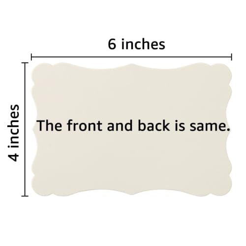 50 Pack Blank Kraft Greeting Cards, Cream, 4x6IN | Thick Cardstock Paper, For DIY Gift Cards, Menus, Baby Shower Invitations, Wedding Invitations - color: Cream, size: 4x6IN