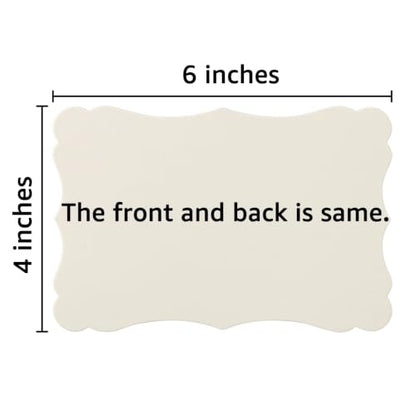 50 Pack Blank Kraft Greeting Cards, Cream, 4x6IN | Thick Cardstock Paper, For DIY Gift Cards, Menus, Baby Shower Invitations, Wedding Invitations - color: Cream, size: 4x6IN