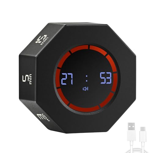 Rechargeable Pomodoro Timer, Small Gravity Timer (Space Gray) - color: Space Gray