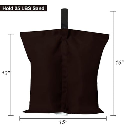 ABCCANOPY Canopy Weights 120 LBS Tent Sand Bags,4-Pack Brown(No Sand) - color: Brown, size: 120 LBS