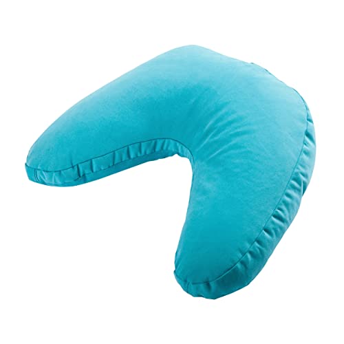 Hugger Mugger V-Shaped Meditation Cushion - Provides Support in Cross-Legged Sitting, Promotes Healthy Posture, Handmade in The USA - color: Aqua